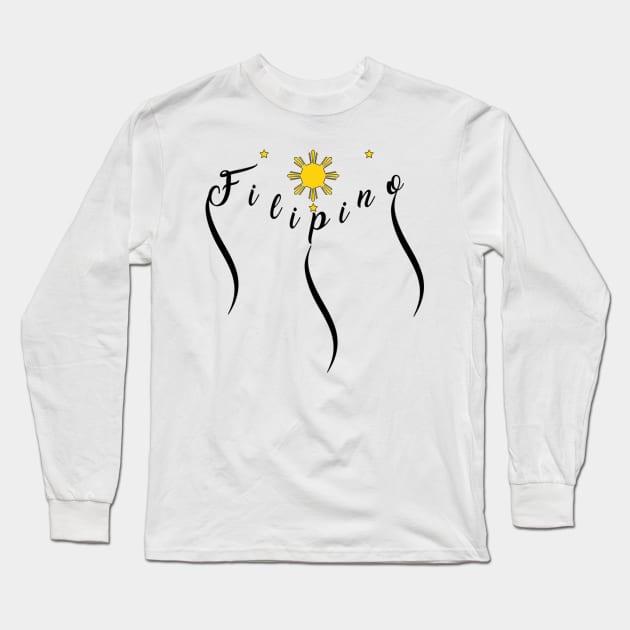 Filipino Flag Long Sleeve T-Shirt by LucrativeDesigns